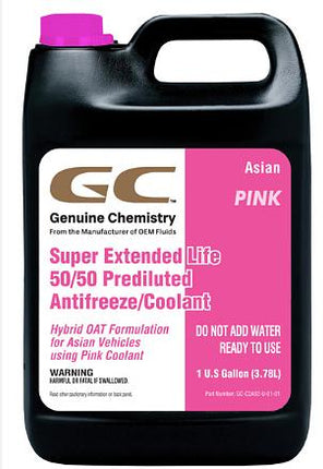 GC Super Extended Life 50/50 Prediluted Antifreeze/Coolant Asian Pink