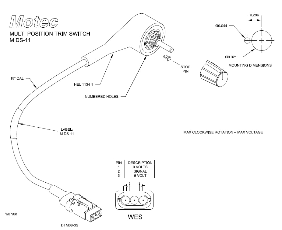 Motec trim 11 position switch