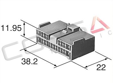 20 Position (16+4) Hybrid connector