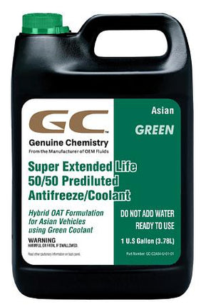 GC Super Extended Life 50/50 Prediluted Antifreeze/Coolant Asian Green