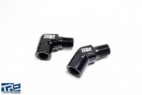 1/8" NPT male to 1/8" NPT female 45 degree adapter