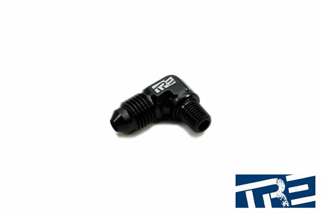 1/16" NPT to -4AN 90 degree adapter