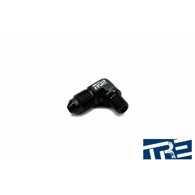 1/16" NPT to -4AN 90 degree adapter