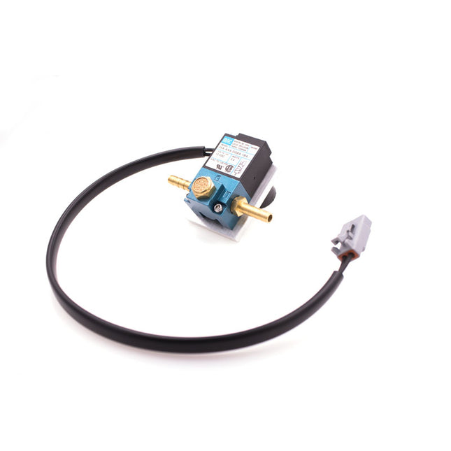 3-port solenoid with mating connector and mounting bracket