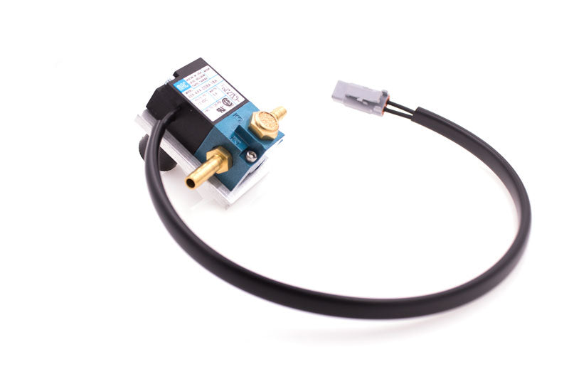 3-port solenoid with mating connector and mounting bracket